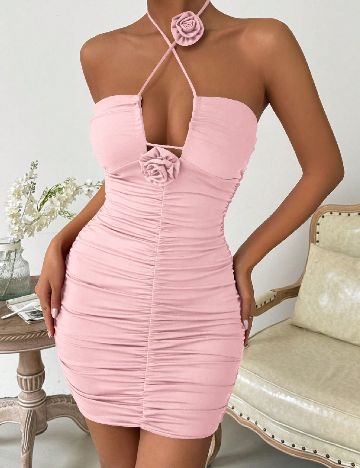 Rochie scurta SHEIN, roz