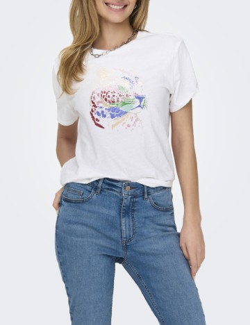 Tricou Only, alb