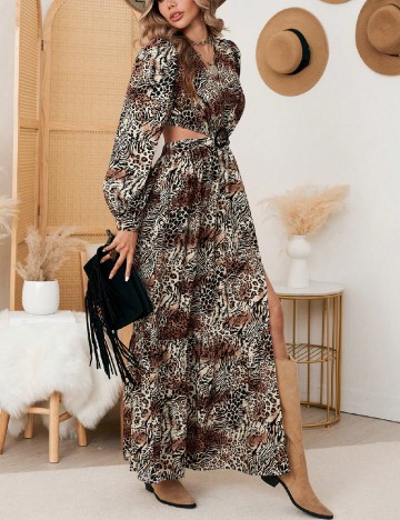 Rochie lunga SHEIN, animal print