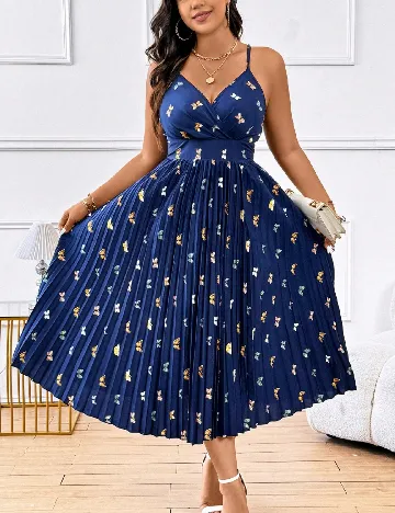 Rochie medie SHEIN CURVE, albastru