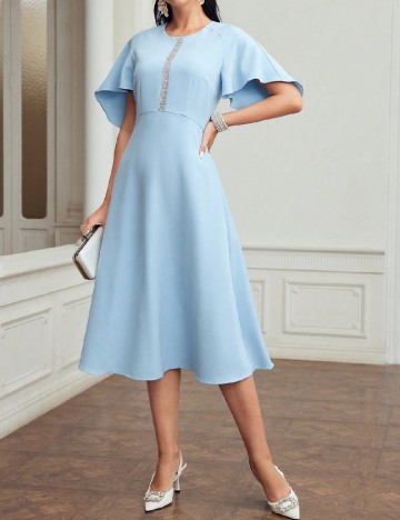 Rochie medie MOTF, albastru