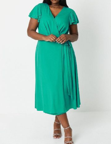Rochie medie Coast Plus Size, turcoaz