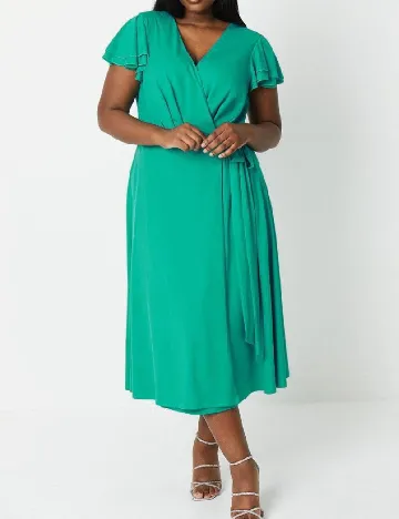 Rochie medie Coast Plus Size, turcoaz