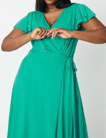 Rochie medie Coast Plus Size, turcoaz