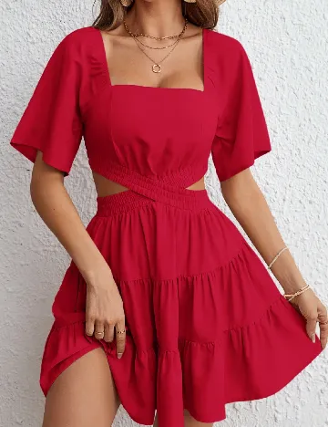 Rochie scurta SHEIN, rosu