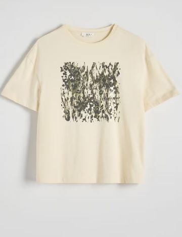 Tricou Reserved, crem