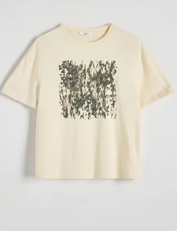 Tricou Reserved, crem