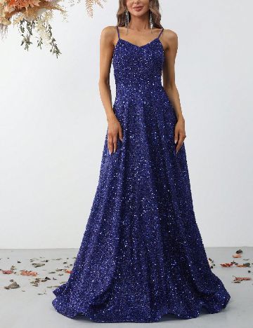 Rochie lunga Faeriesty, albastru