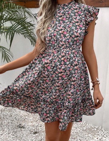 Rochie scurta SHEIN Maternity, floral print
