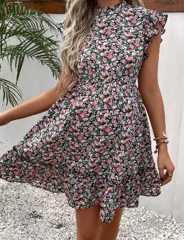 Rochie scurta SHEIN Maternity, floral print