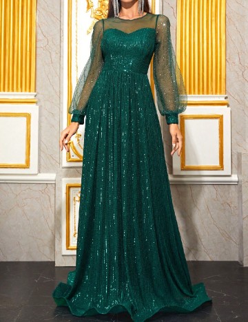 Rochie lunga Giffniseti, verde