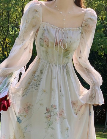 Rochie medie SHEIN, ecru