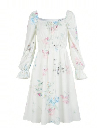 Rochie medie SHEIN, ecru