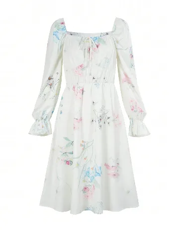 Rochie medie SHEIN, ecru