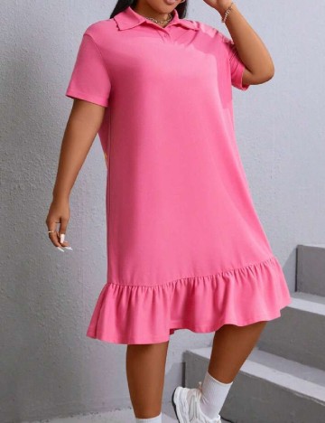 Rochie medie SHEIN CURVE, roz