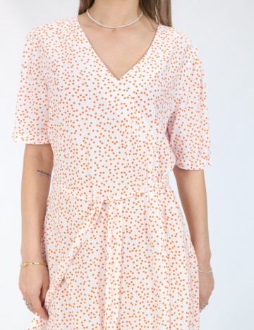 Rochie scurta Pieces, alb