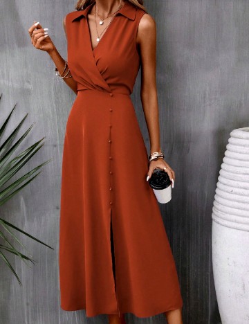 Rochie medie SHEIN, maro
