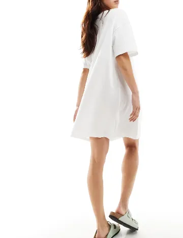 Rochie scurta Pieces, alb