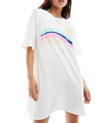 Rochie scurta Pieces, alb