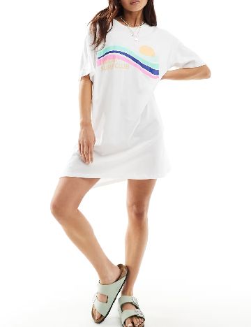 Rochie scurta Pieces, alb