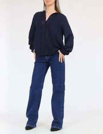 Camasa Pieces, bleumarin