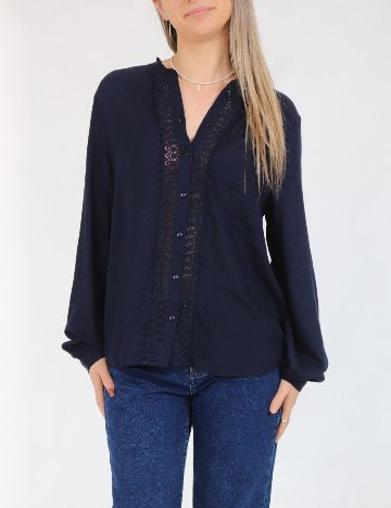 Camasa Pieces, bleumarin