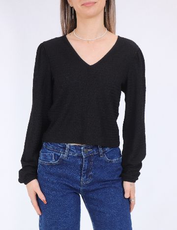 Bluza Pieces, negru