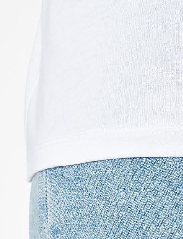Tricou Pieces, alb