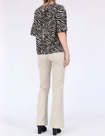 Bluza Pieces, negru/crem