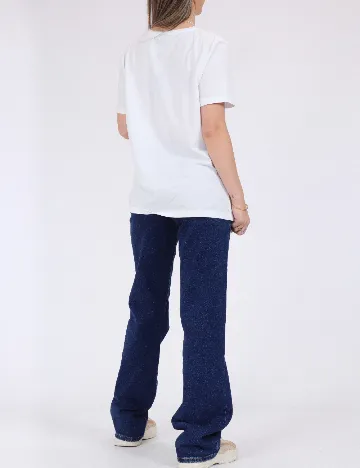 Tricou Pieces, alb