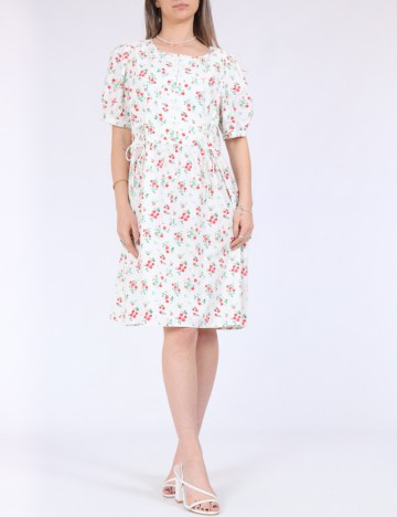 Rochie scurta Pieces, alb