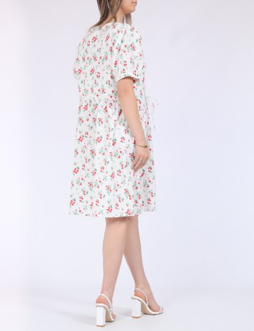 Rochie scurta Pieces, alb