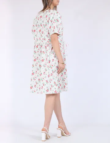 Rochie scurta Pieces, alb