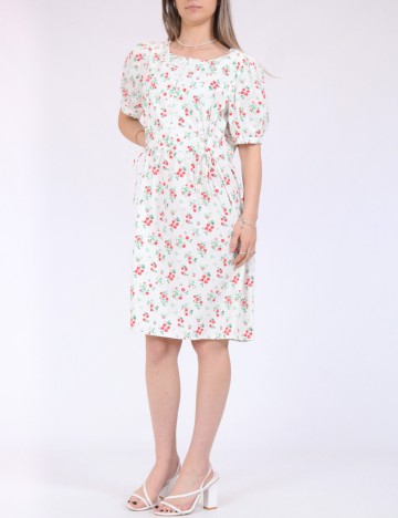Rochie scurta Pieces, alb