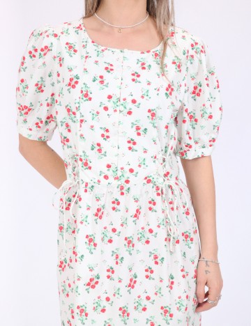 Rochie scurta Pieces, alb