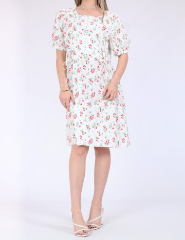 Rochie scurta Pieces, alb
