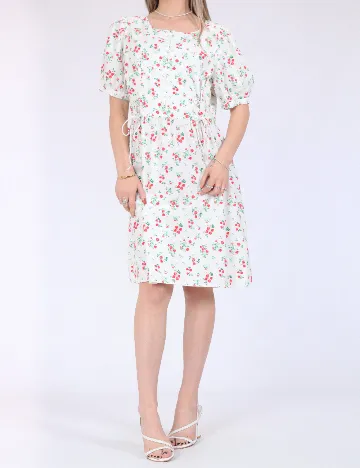 Rochie scurta Pieces, alb