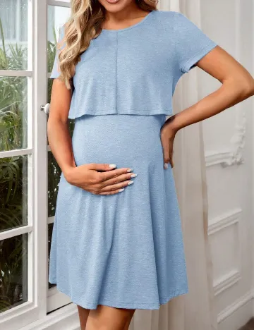 Rochie scurta SHEIN Maternity, albastru
