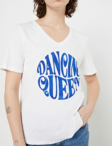 Tricou Pieces, alb