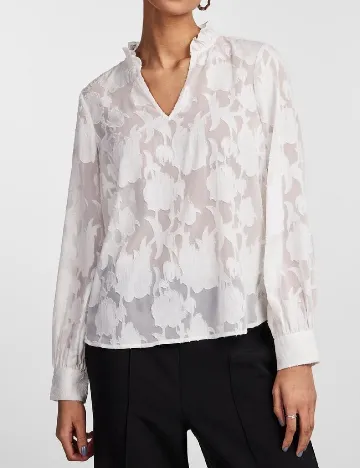 Bluza Pieces, alb