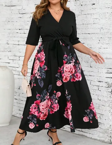 Rochie lunga SHEIN CURVE, negru