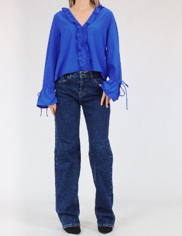 Bluza Pieces, albastru