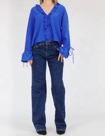 Bluza Pieces, albastru