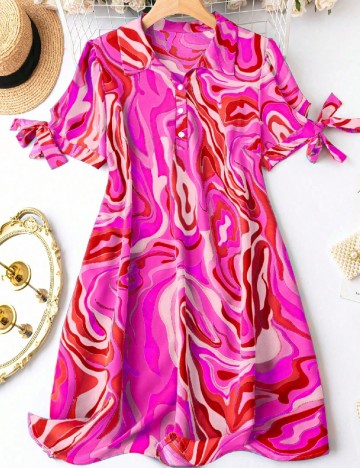 Rochie scurta SHEIN CURVE, roz