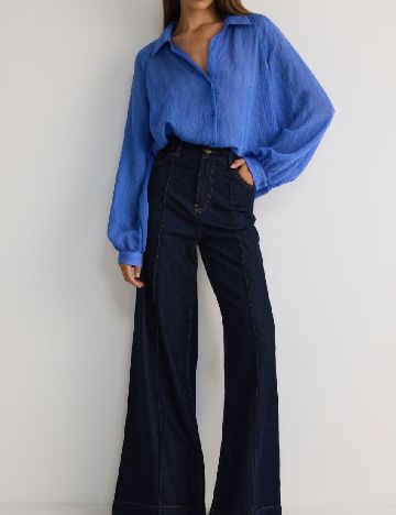 Camasa Oversize Reserved, albastru