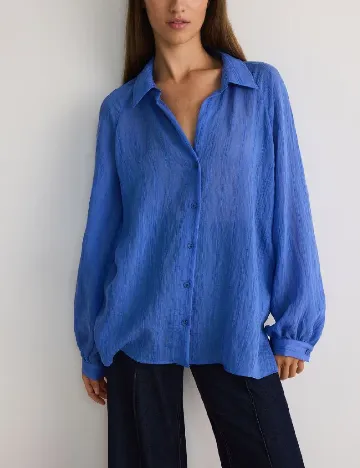 Camasa Oversize Reserved, albastru