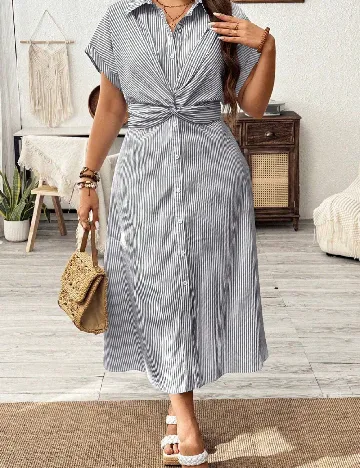 Rochie medie SHEIN CURVE, gri