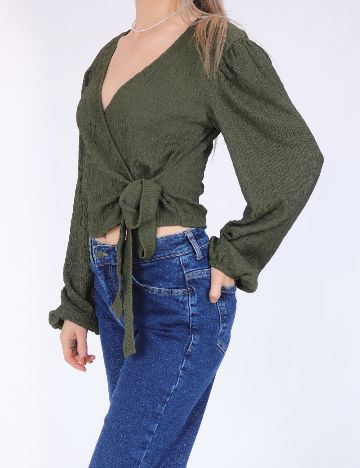 Bluza Pieces, verde