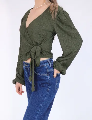 Bluza Pieces, verde