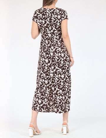 Rochie medie Only, maro/alb
